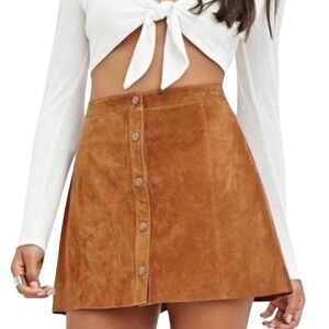 FOREVER 21 Y2K Suede Mini Skirt in Sz M